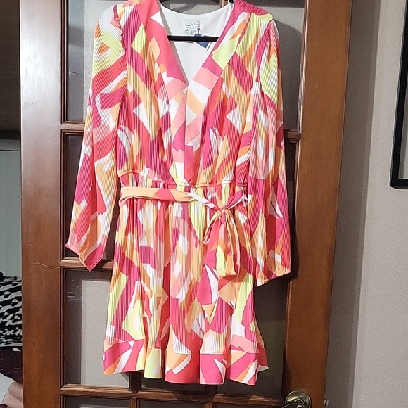 Nicole Miller Pleated Dress - Picture 1 of 5